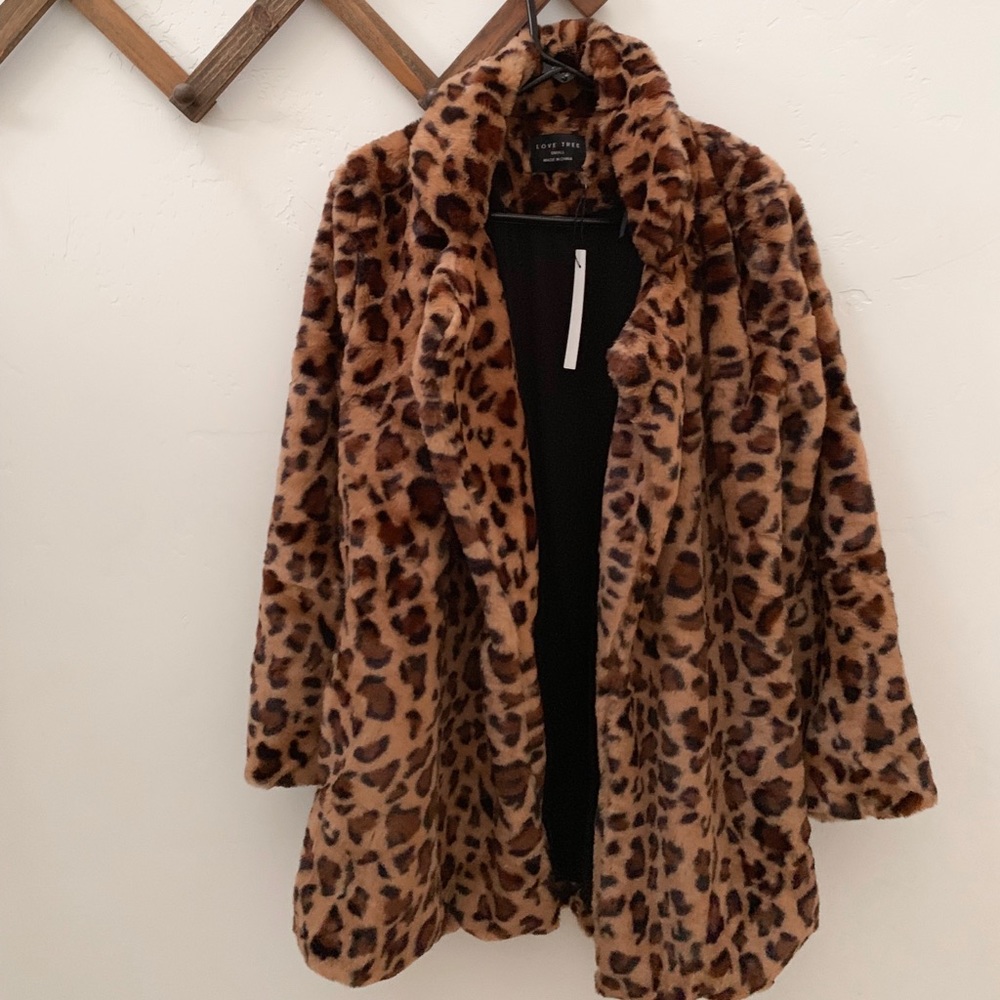 Faux Fur Cheetah Coat